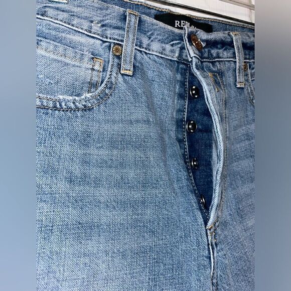 Replay Jeans Women's Size 25 Bermuda Shorts distressed Button Fly Denim skater - Picture 4 of 5